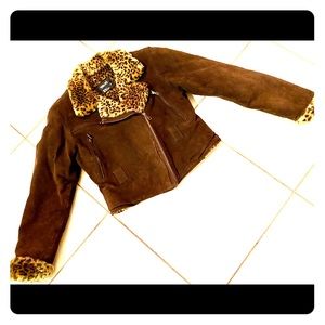 Brown Suede Moto Jacket